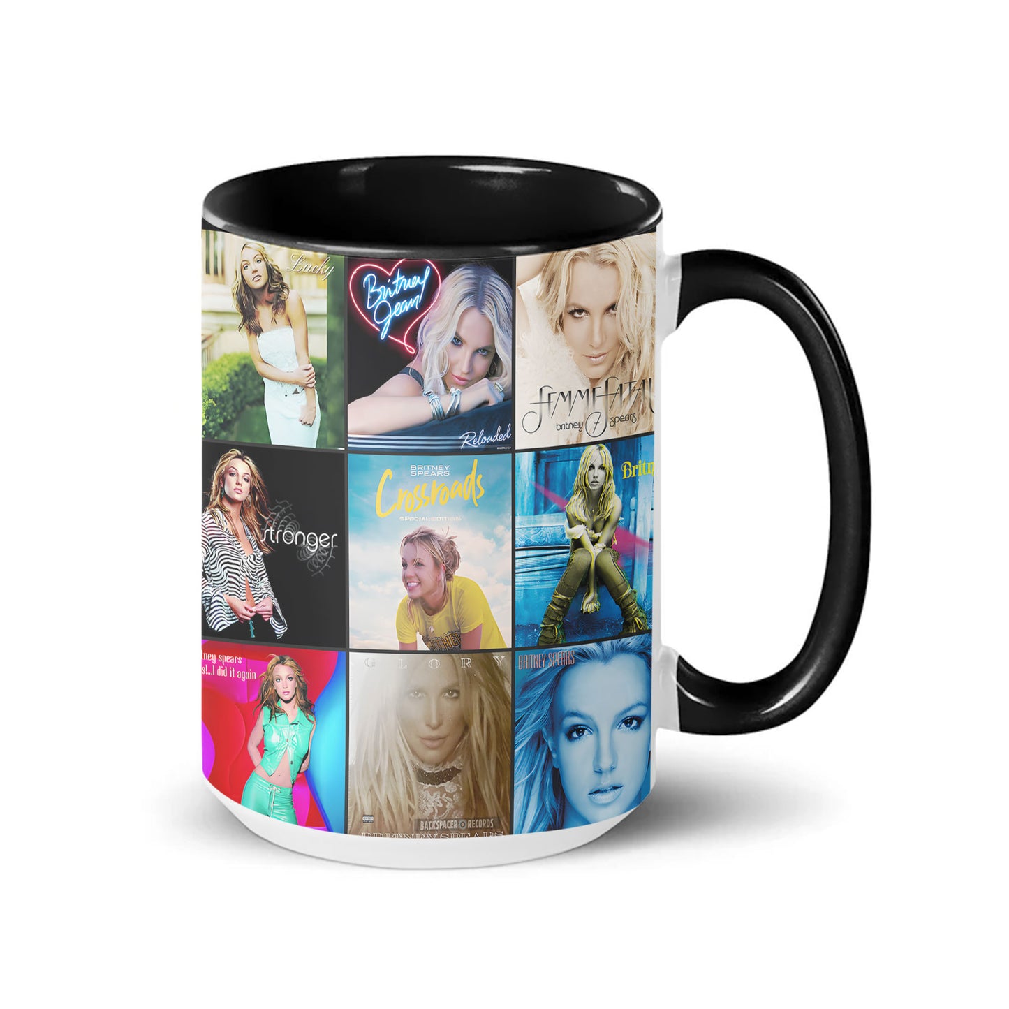 Britney Spears Accent Mug – Pop Icon Album Art Collage Gift