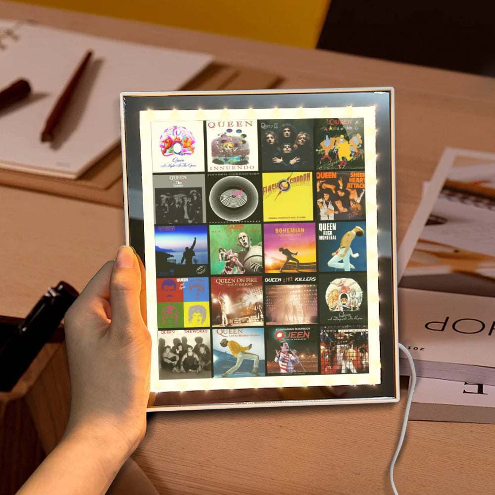 Queen Acrylic Light Mirror – Dual-Mode Tribute to Legendary Rock