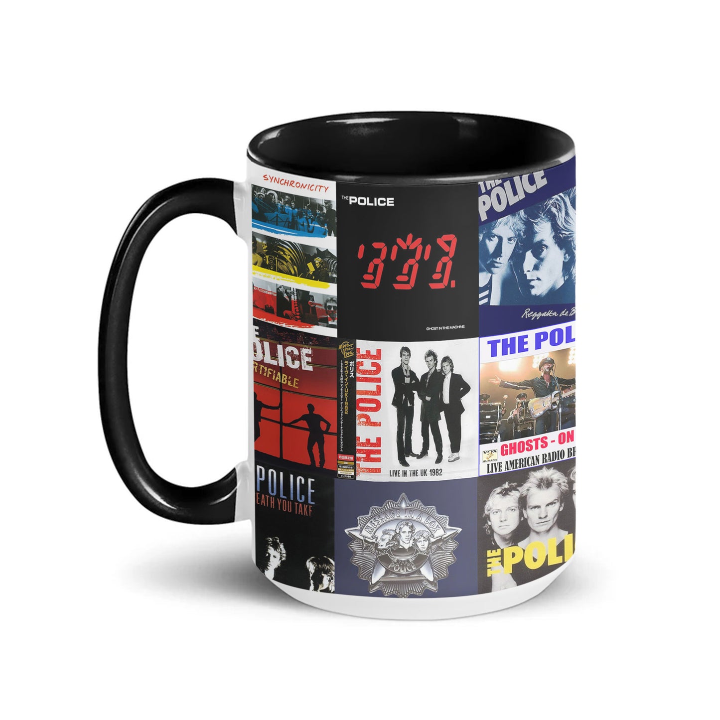 The Police Accent Mug – Classic Album Cover Collage Gift