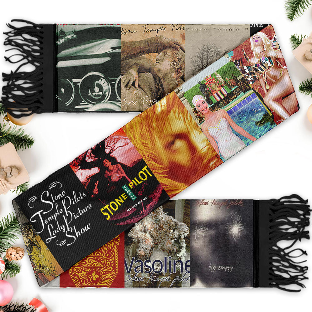 Stone Temple Pilots Album Collage Scarf – Grunge Rock Fan Gift