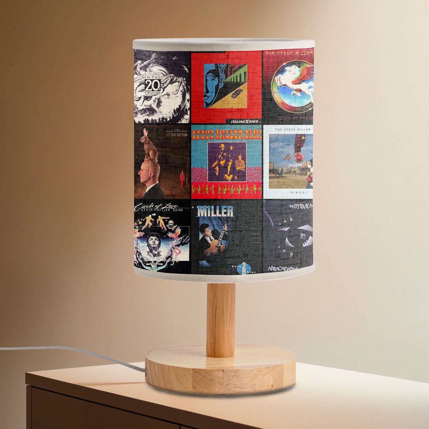 Steve Miller Band Album Art Table Lamp – Classic Rock Accent Light