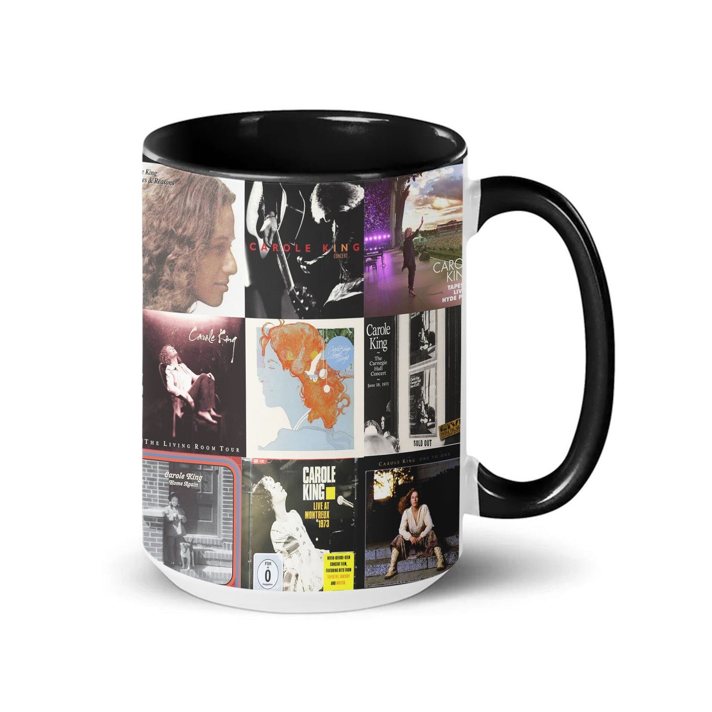 Carole King Accent Mug – Timeless Singer-Songwriter Album Collage Gift