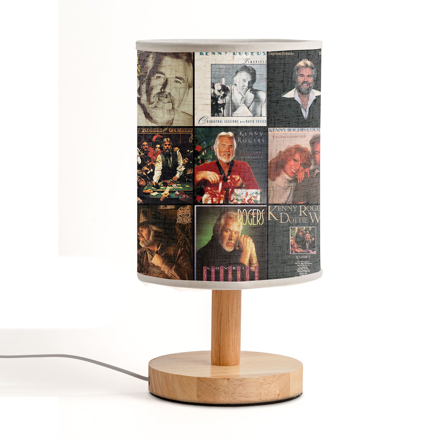 Kenny Rogers Fabric Lamp – Country Legend Album Art Collection