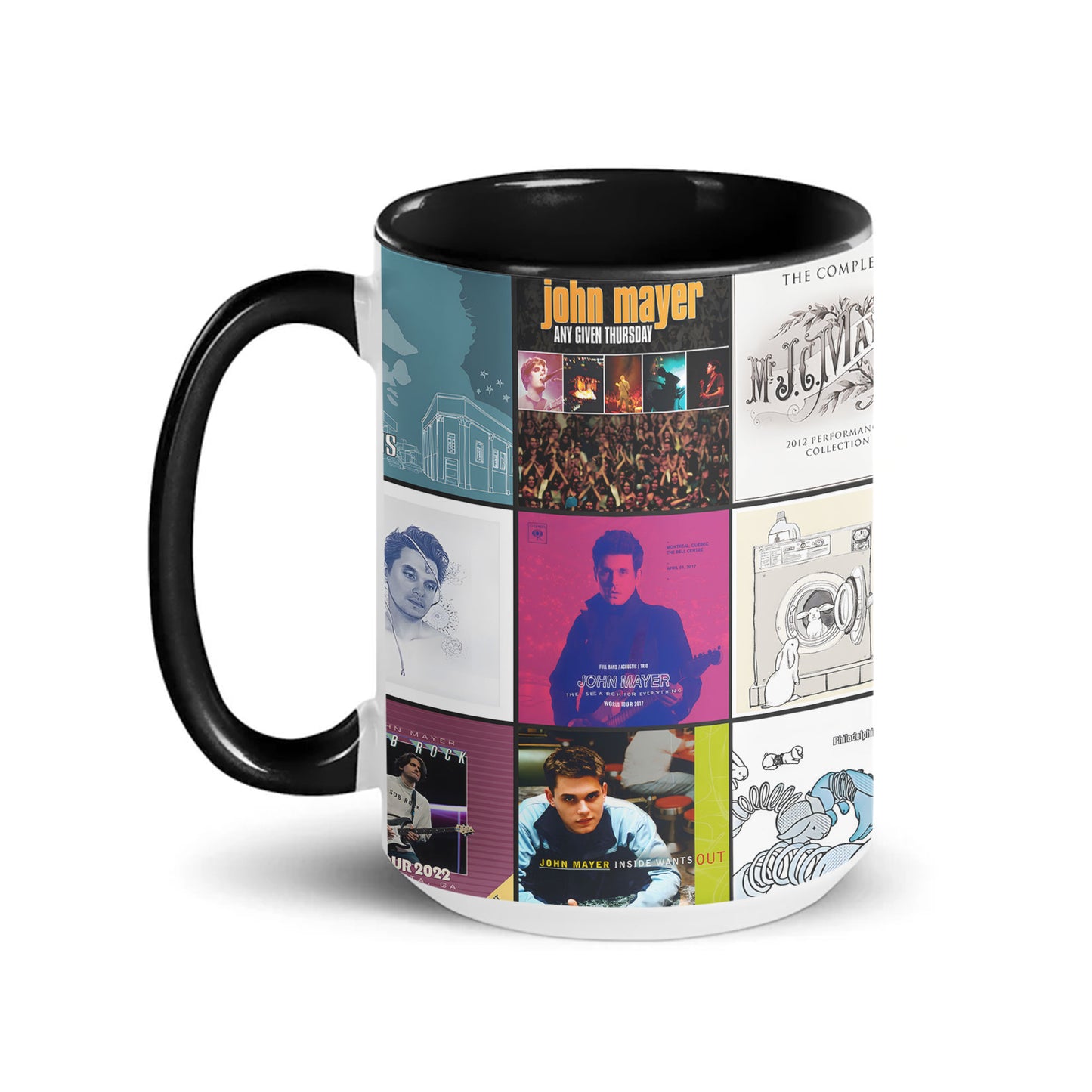 John Mayer Accent Mug – Classic Album Cover Collage Gift
