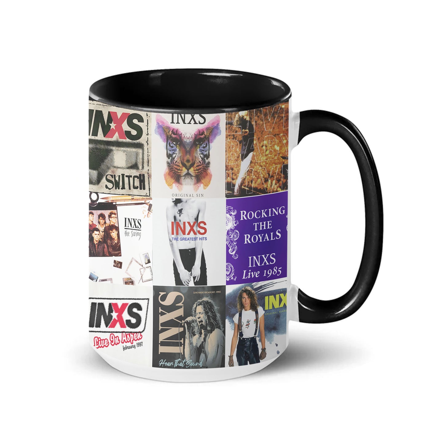 INXS Accent Mug – Classic Album Cover Collage Gift