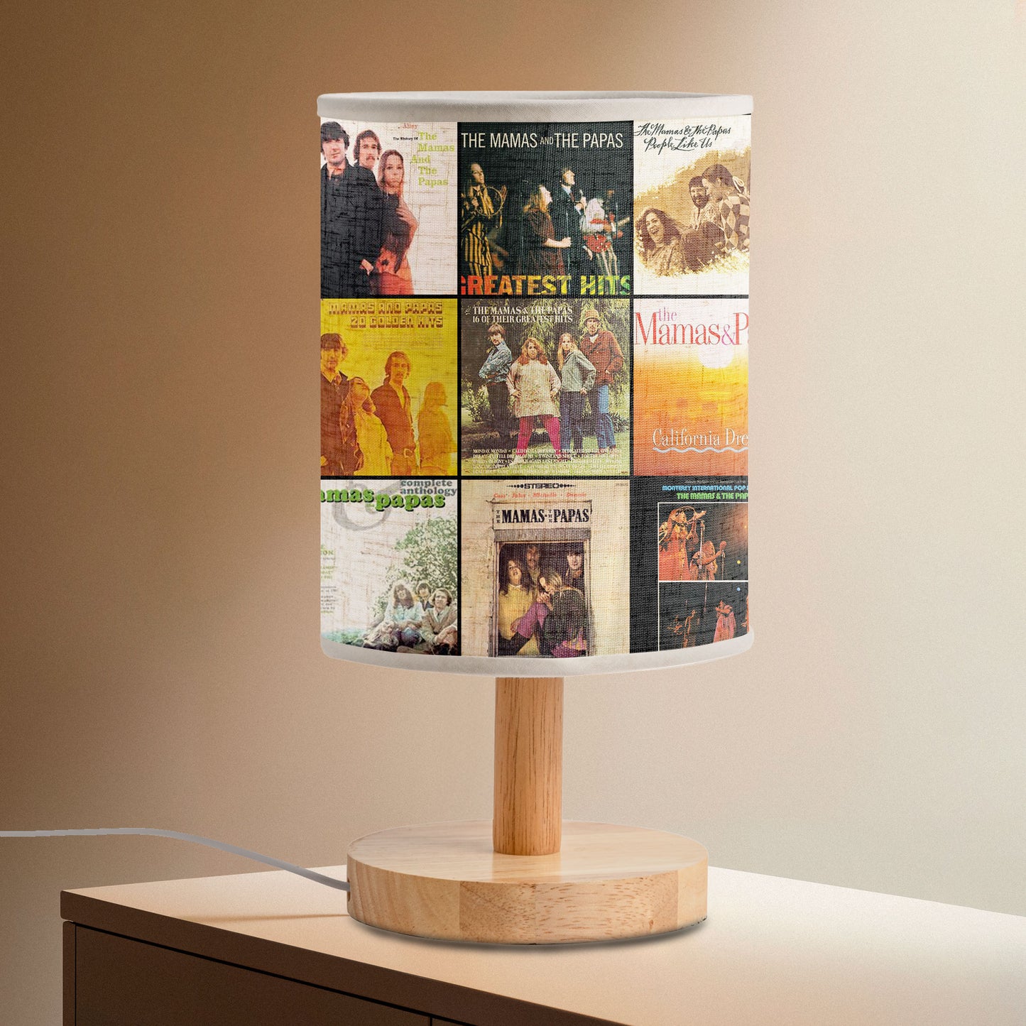 The Mamas & The Papas Album Art Table Lamp – Classic Folk Rock Decorative Light
