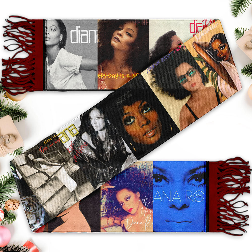 Diana Ross Album Collage Scarf – Soul & Motown Fan Gift