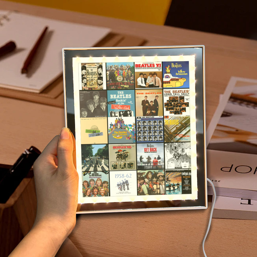 The Beatles Acrylic Light Mirror – Dual-Mode Music Legend Gift