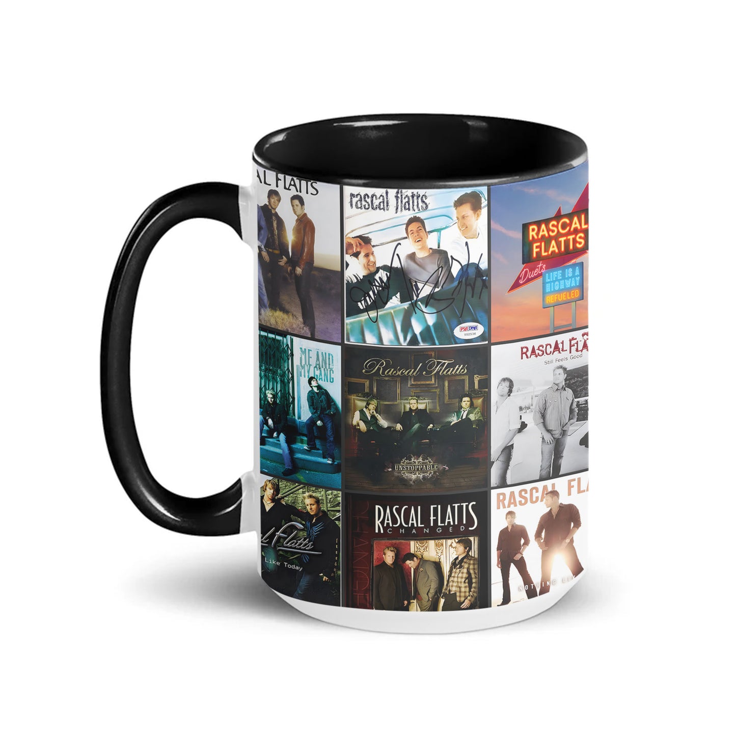 Rascal Flatts Accent Mug – Country Hitmakers Album Cover Collage Gift