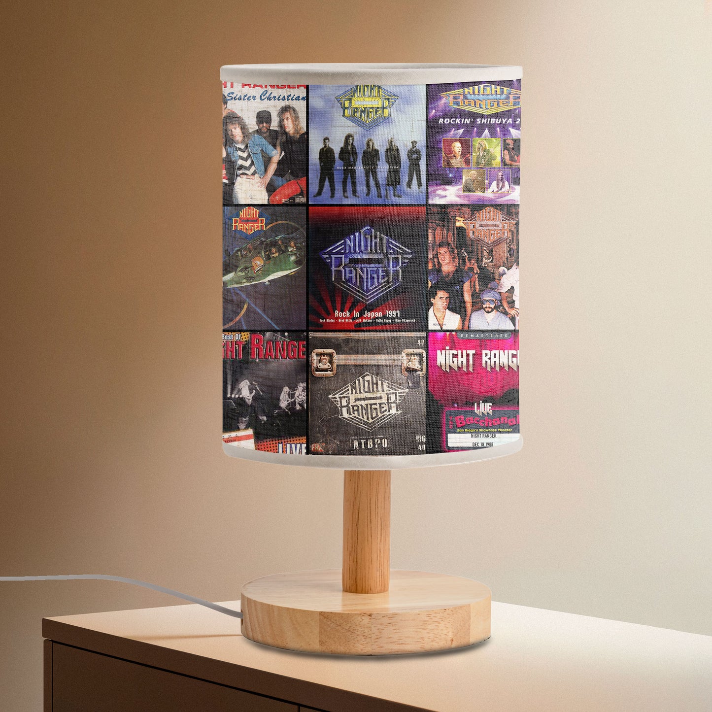 Night Ranger Fabric Lamp – Arena Rock in a Warm Glow ⚡🎸