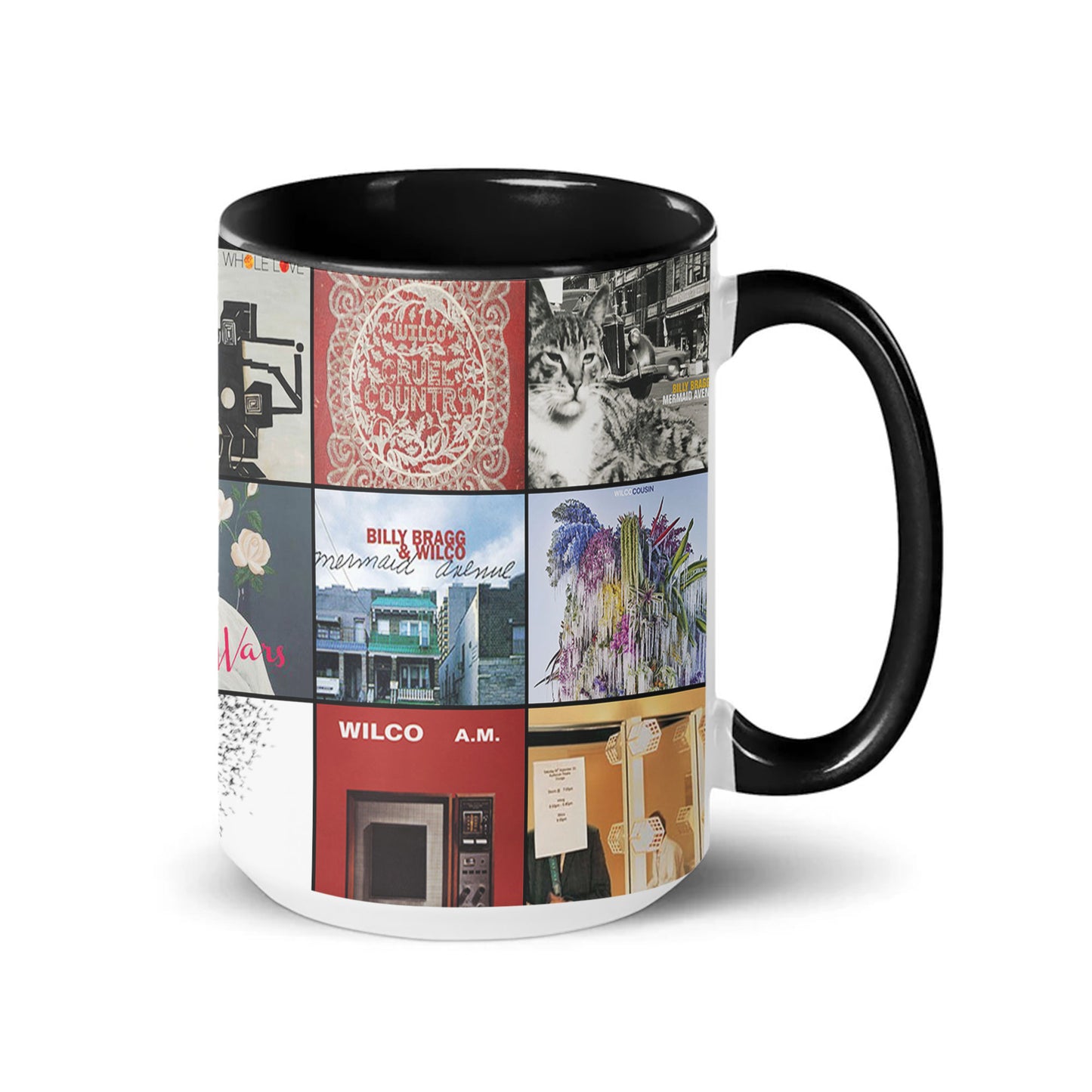 Wilco Accent Mug – Indie Rock Album Art Collage Gift