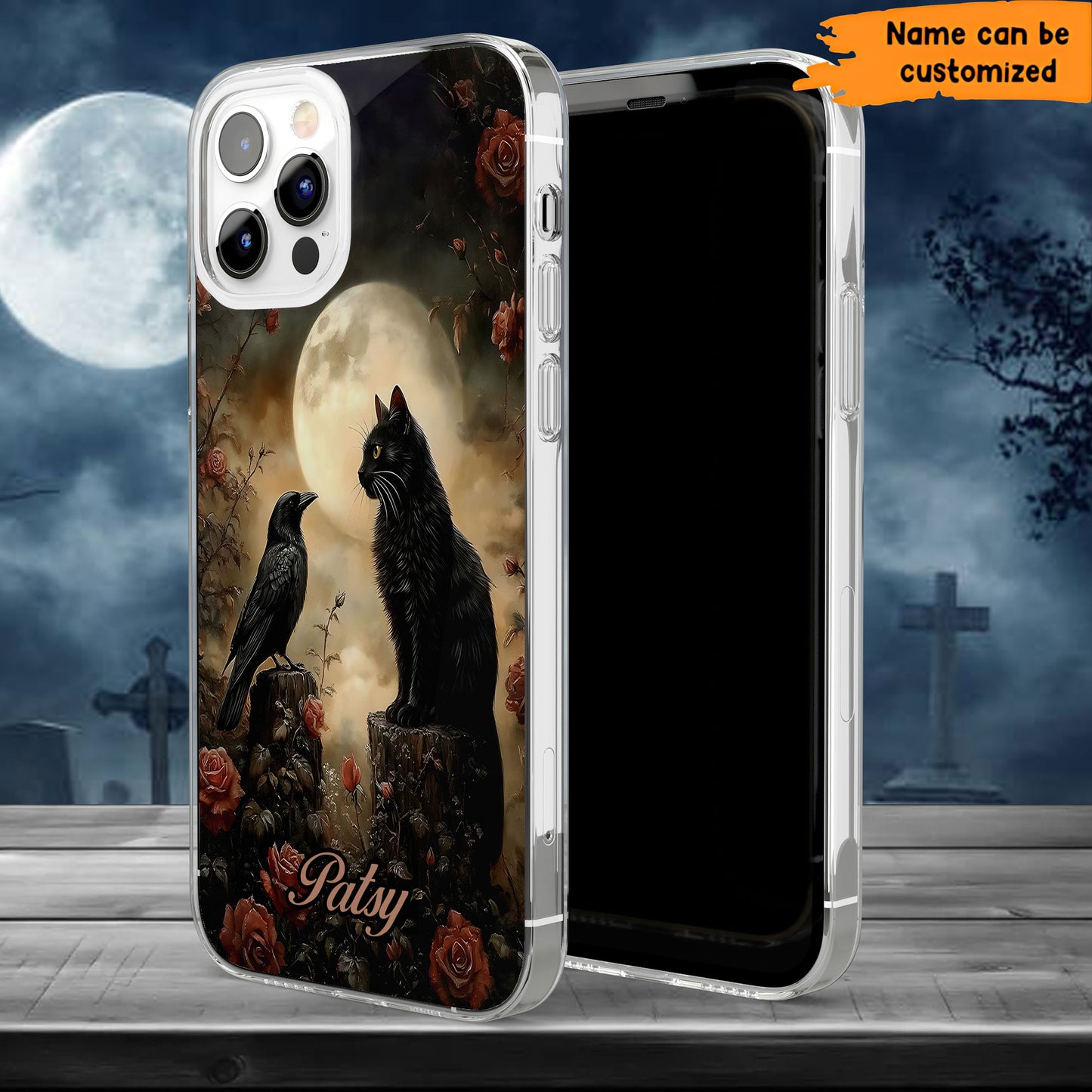 The Raven & The Black Cat Phone Case – Gothic Poe Aesthetic