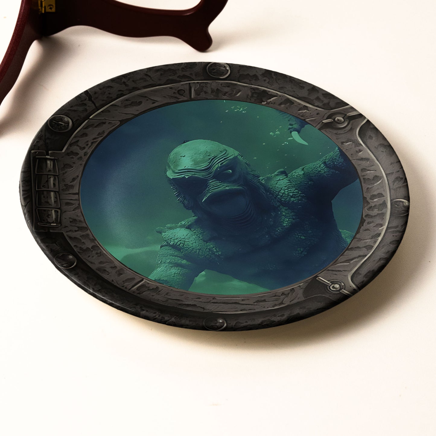 Gill-man Deep Sea Ceramic Plate – Underwater Monster Art Design