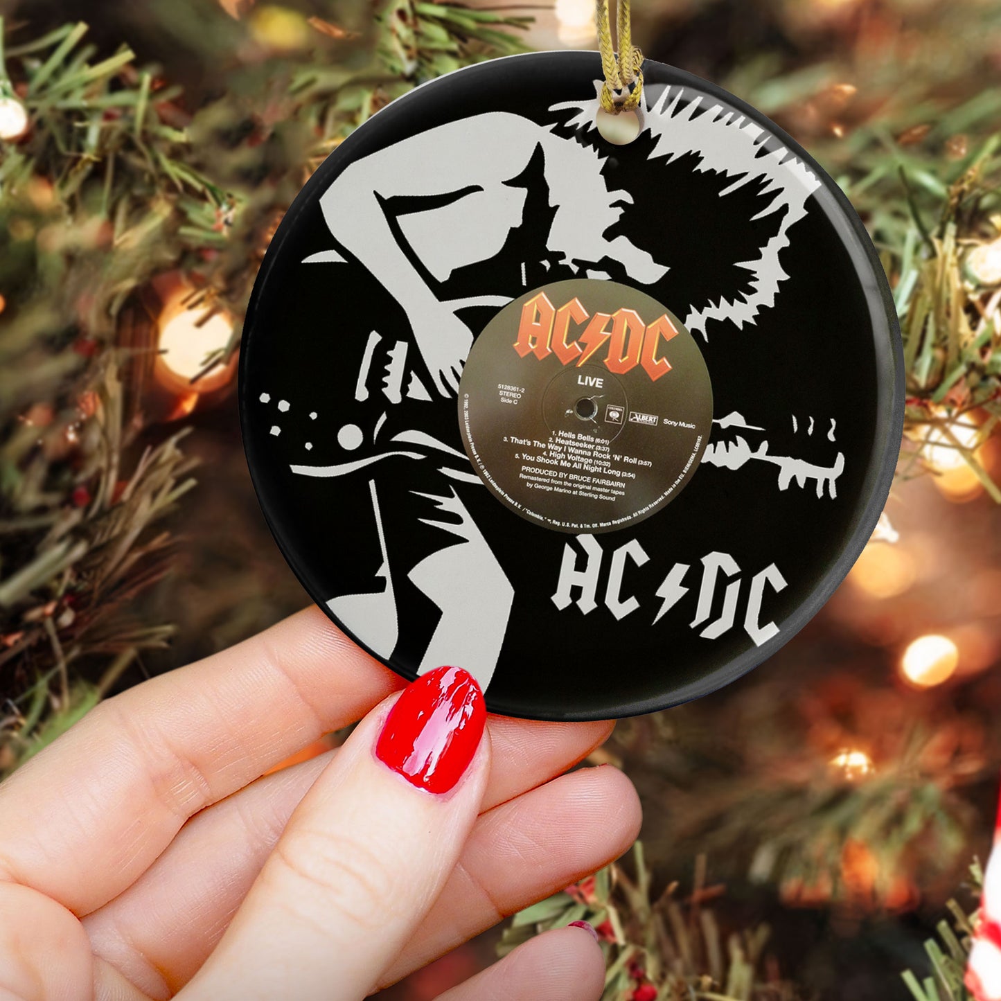 Hard Rock Ceramic Ornament – Classic Album Cover Holiday Decoration