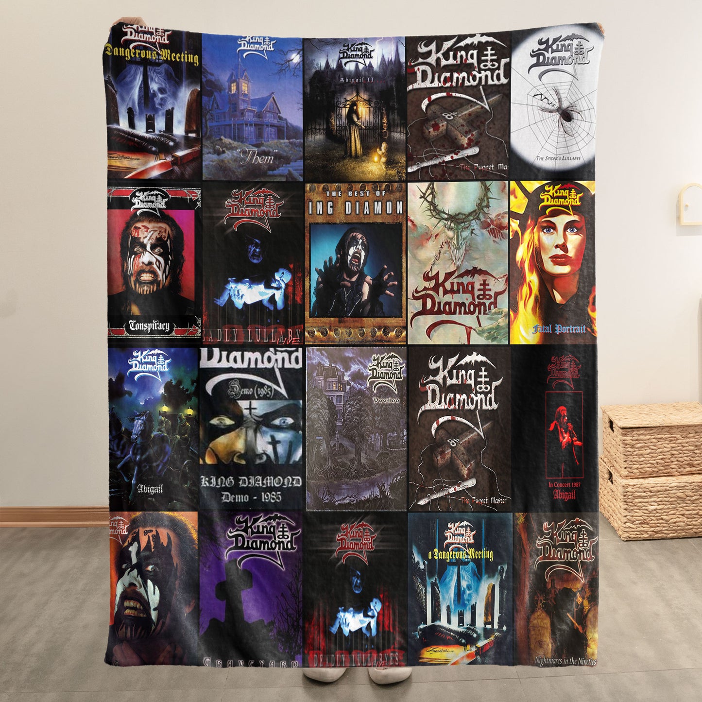 King Diamond Sherpa Blanket – A Haunting Tribute to Metal’s Darkest Legend