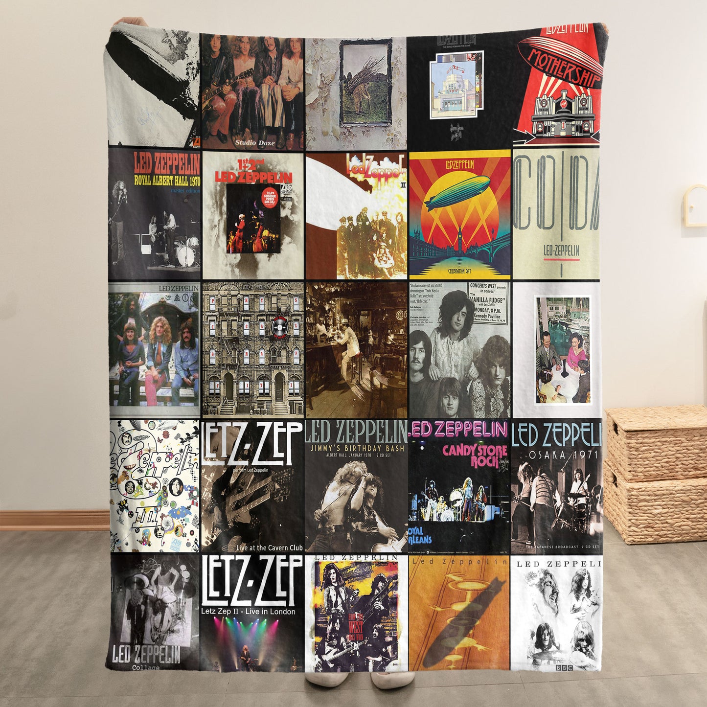 Led Zeppelin Sherpa Blanket – A Legendary Album Cover Tribute for True Rock Fans