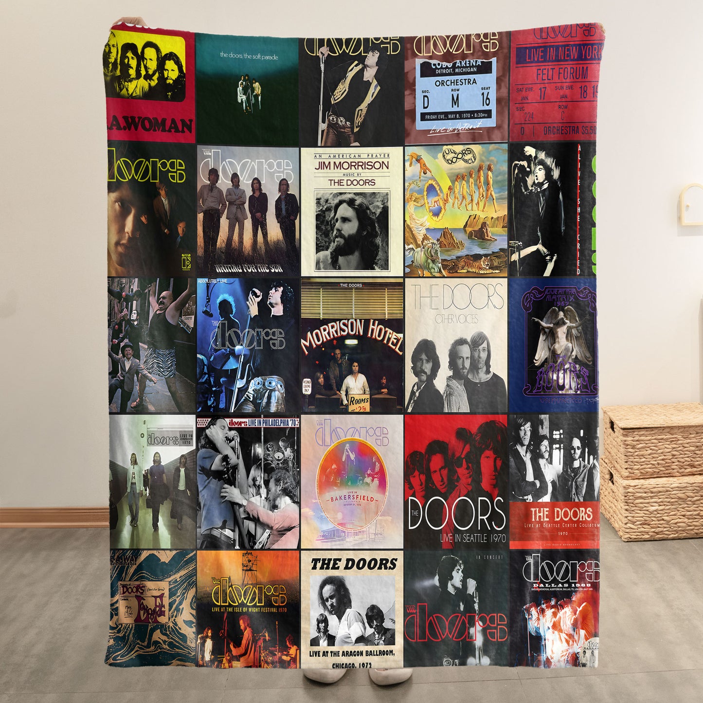 The Doors Sherpa Blanket – A Psychedelic Rock Tribute for True Fans
