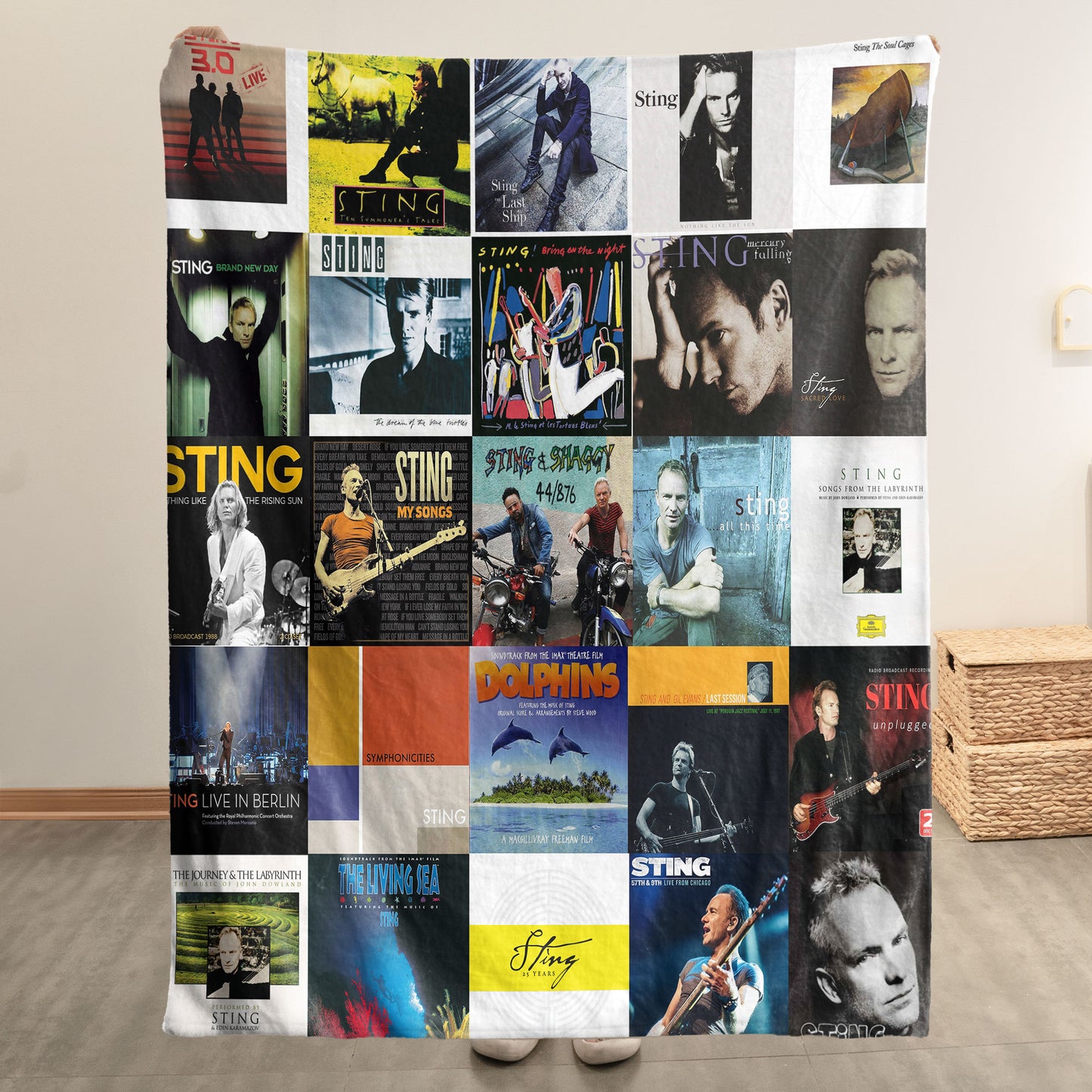 Sting Sherpa Blanket – Timeless Elegance Wrapped in Iconic Album Art