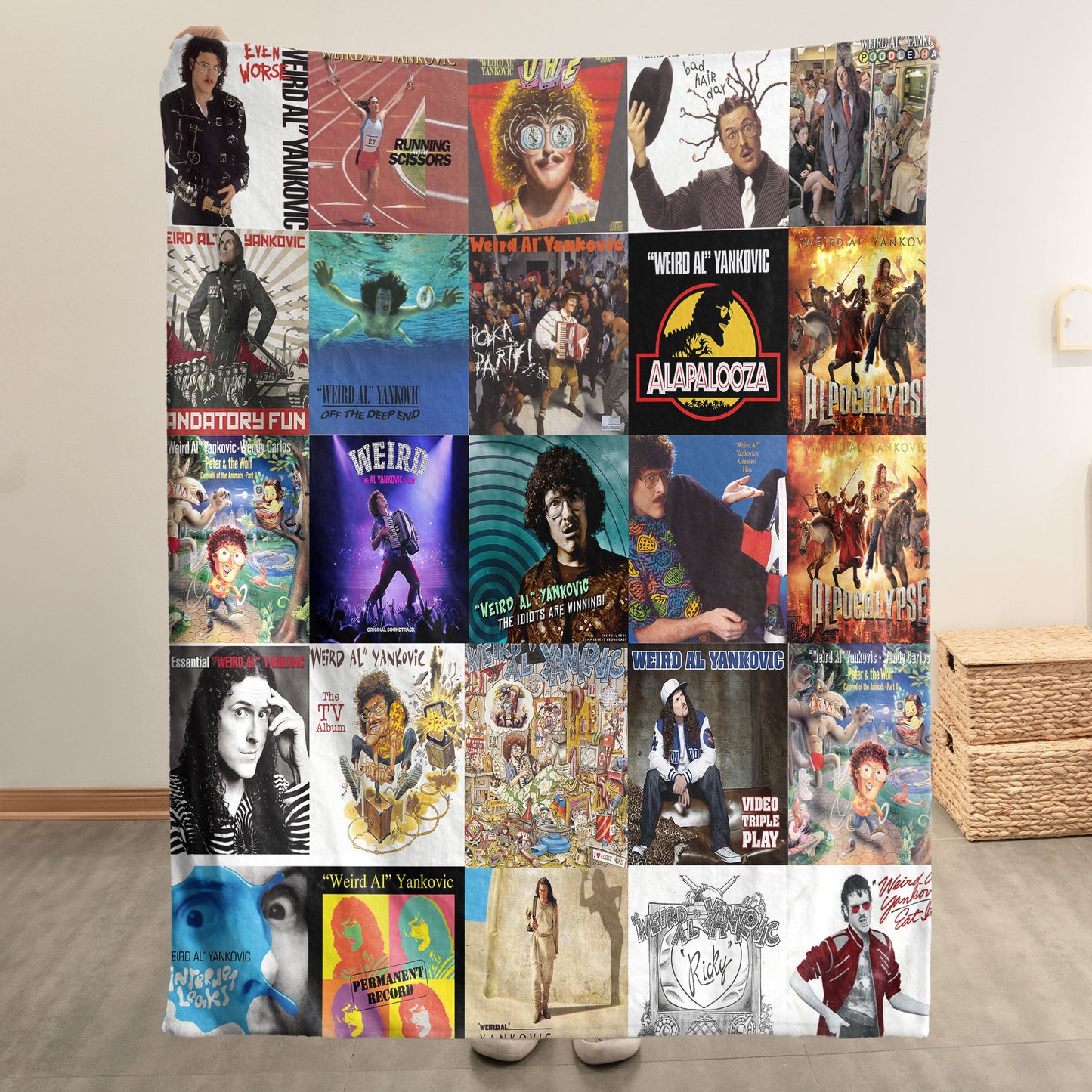 Weird Al Yankovic Sherpa Blanket – A Whimsical, Comedy-Rock Tribute for True Fans