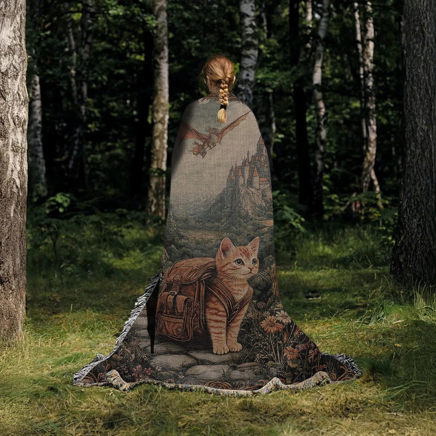 The Brave Little Traveler Woven Blanket