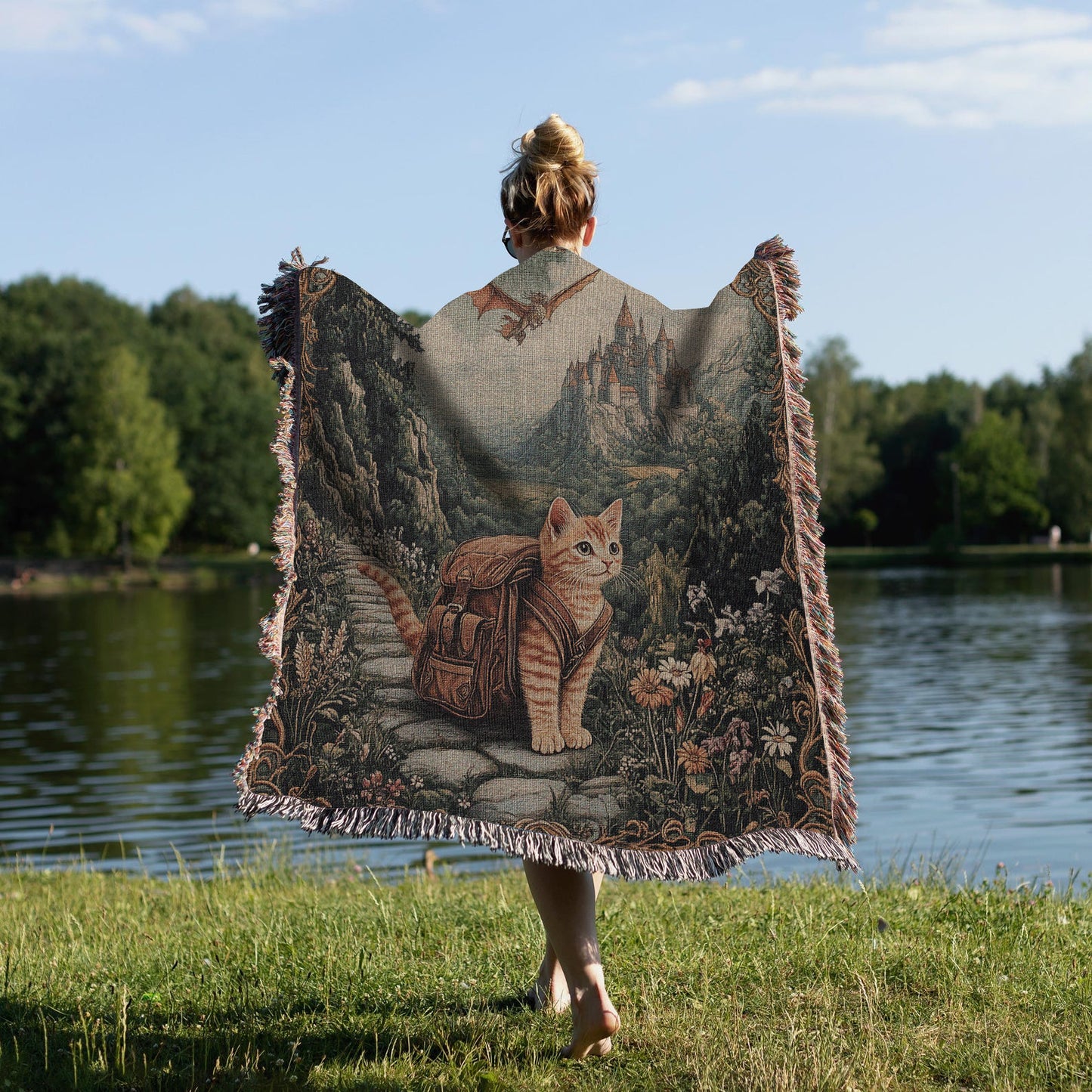 The Brave Little Traveler Woven Blanket