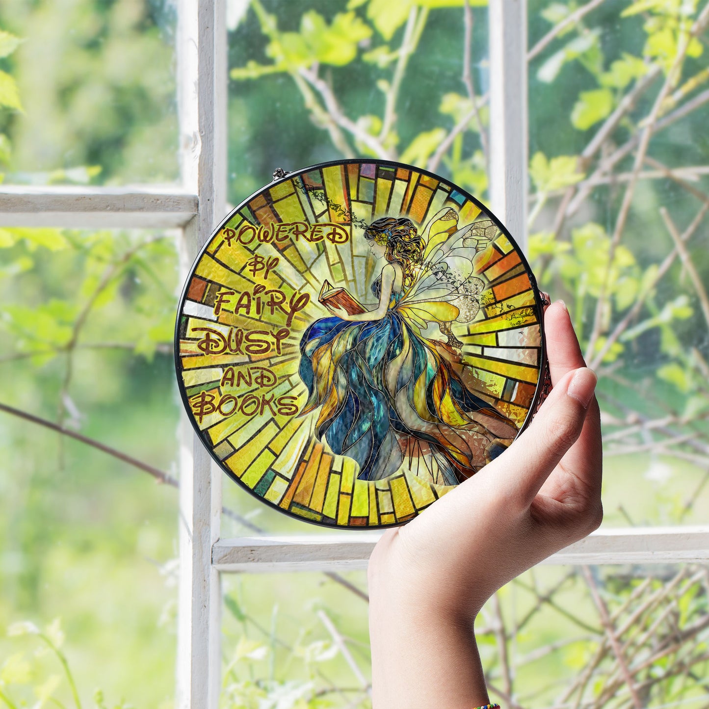 Stained Glass Suncatcher Glass Fairy Dust