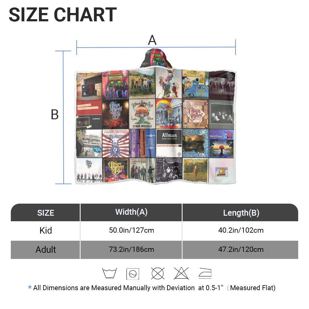 The Allman Brothers Band Wearable Hooded Blanket