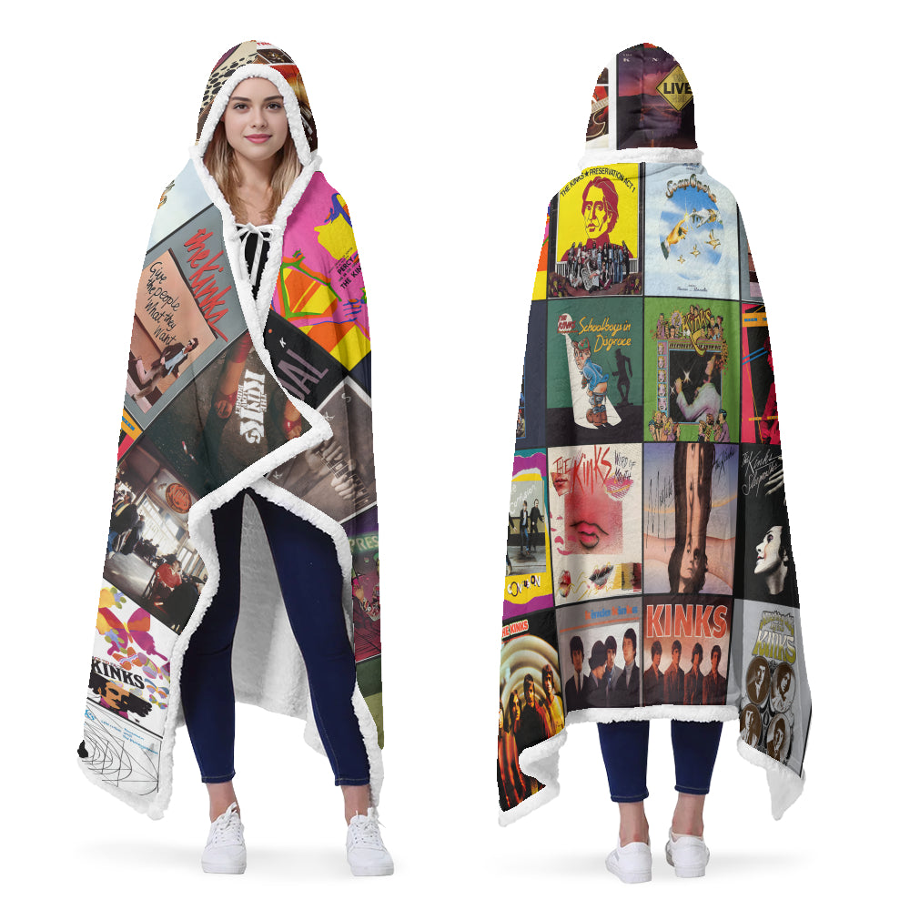 The Kinks Album Art Wearable Hooded Blanket – Classic Rock Fan Gift