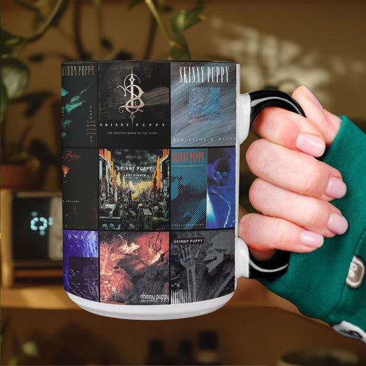 Skinny Puppy Accent Mug – Industrial Legends Album Collage Gift