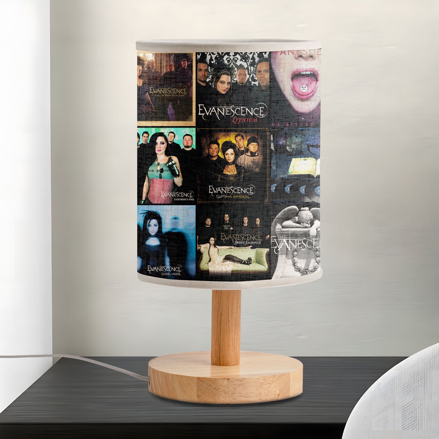 🌑 Evanescence Album Art Lamp – Gothic Elegance & Luminous Emotion