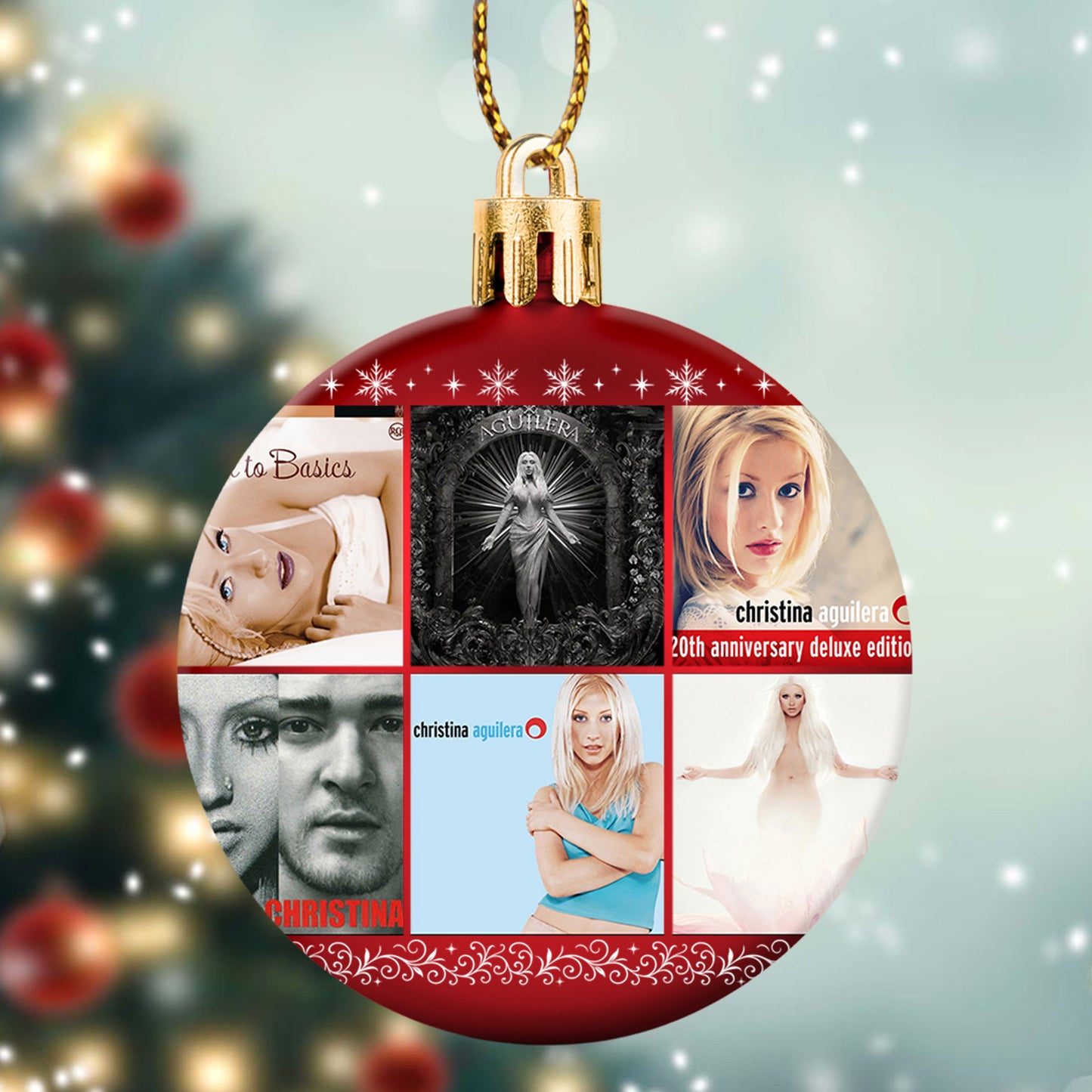 Christina Aguilera Ball Ornament – A Tribute to Timeless Hits and Holiday Glamour