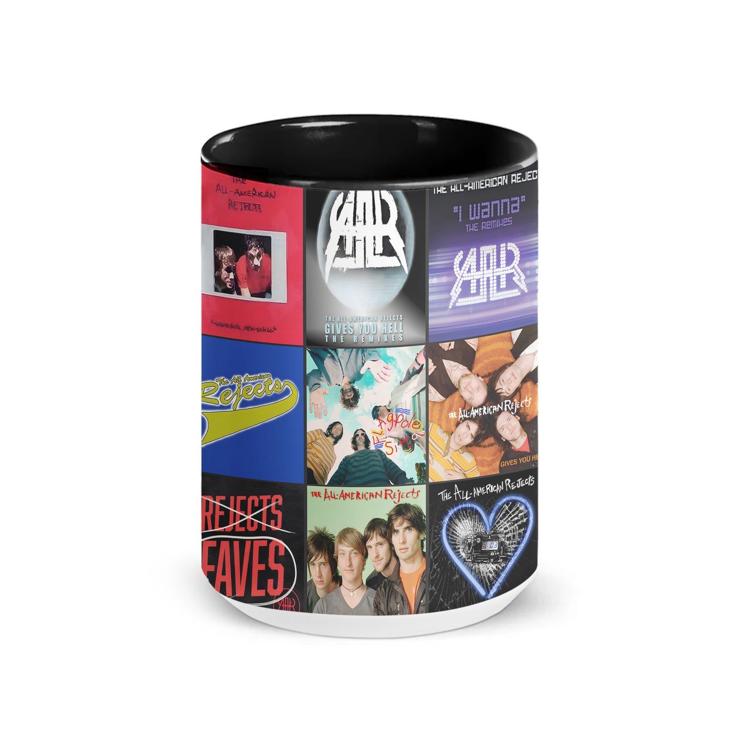 The All-American Rejects Accent Mug – Album Cover Collage Gift for Pop-Punk Fans