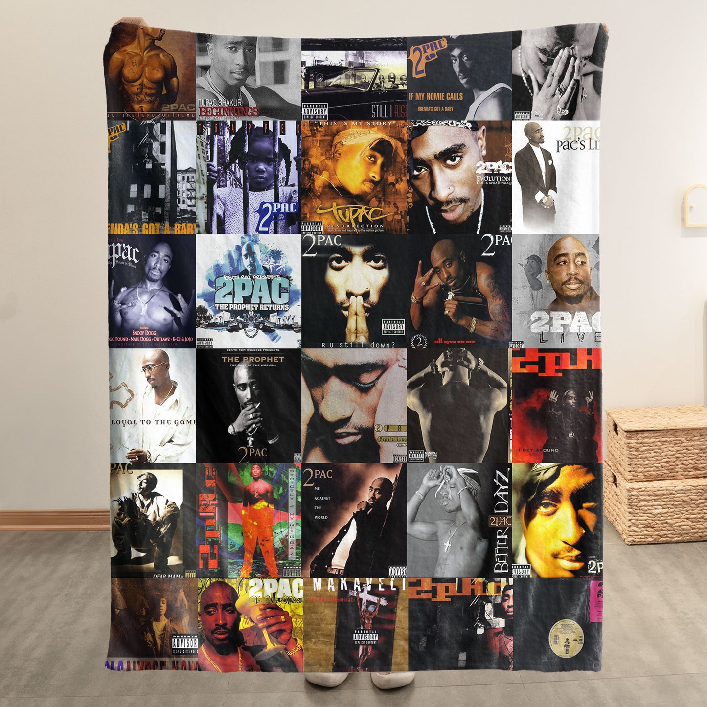 2Pac Sherpa Blanket – West Coast Legend Warmth Wrapped in Iconic Album Art