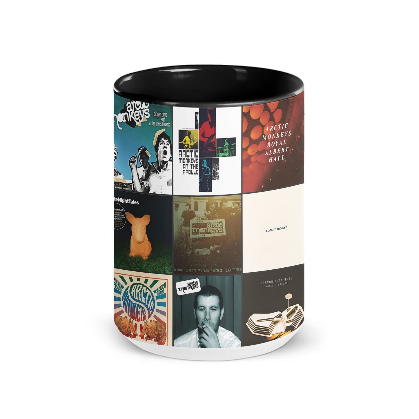 Arctic Monkeys Accent Mug – Classic Album Cover Collage Gift