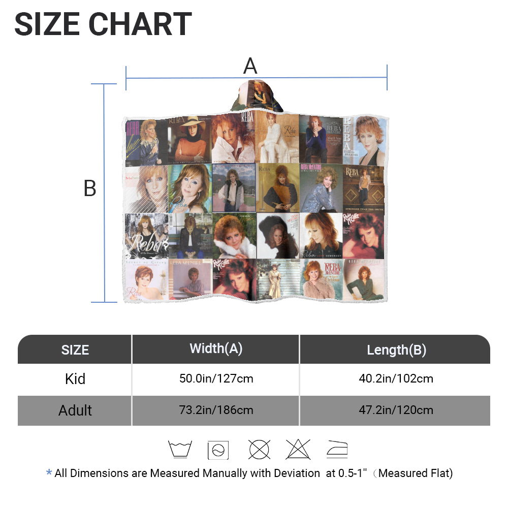 Reba McEntire Album Art Wearable Hooded Blanket – Country Music Fan Gift
