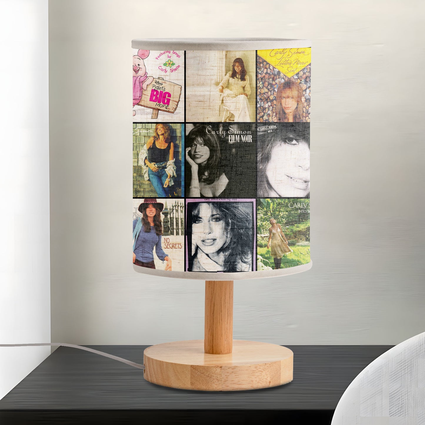 Carly Simon Fabric Lamp – Timeless Elegance Album Art Collection