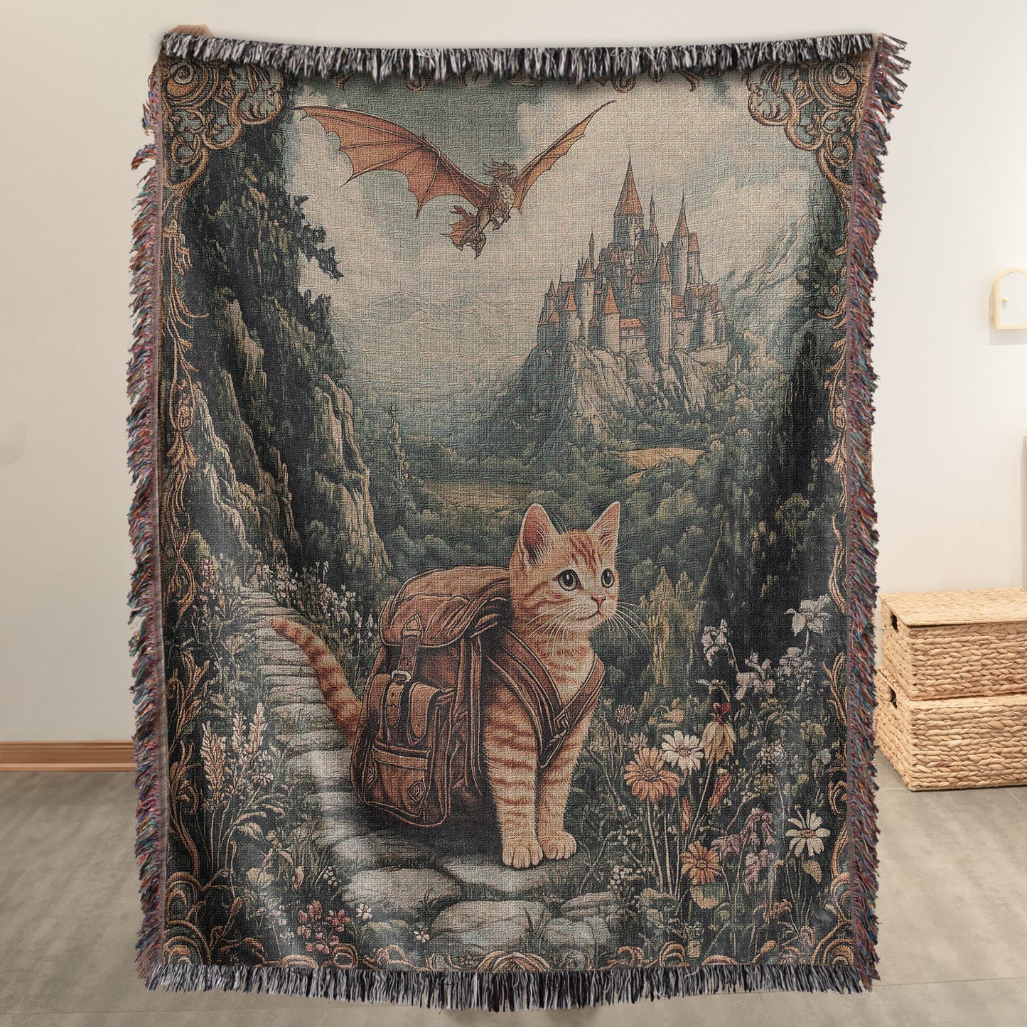The Brave Little Traveler Woven Blanket