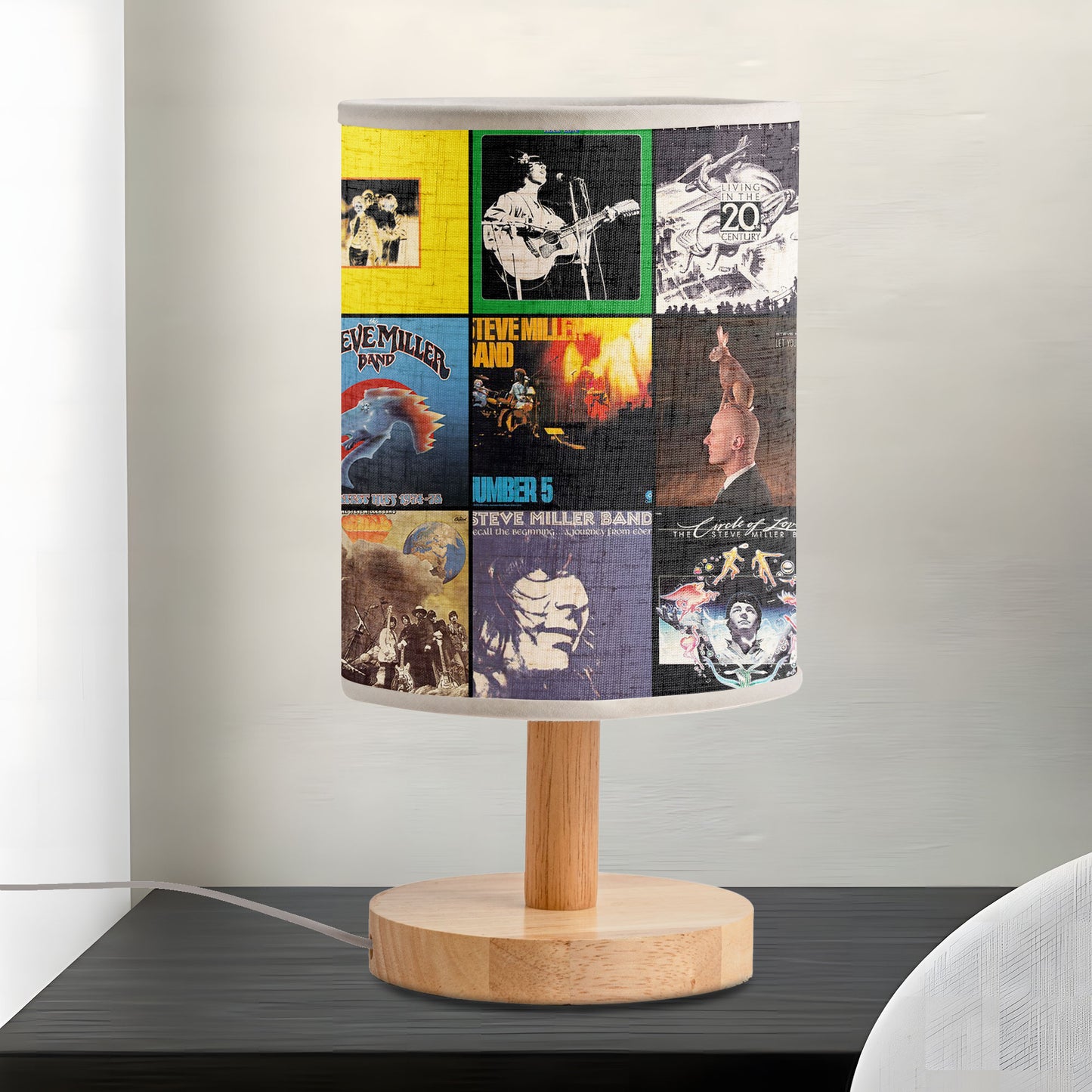 Steve Miller Band Album Art Table Lamp – Classic Rock Accent Light