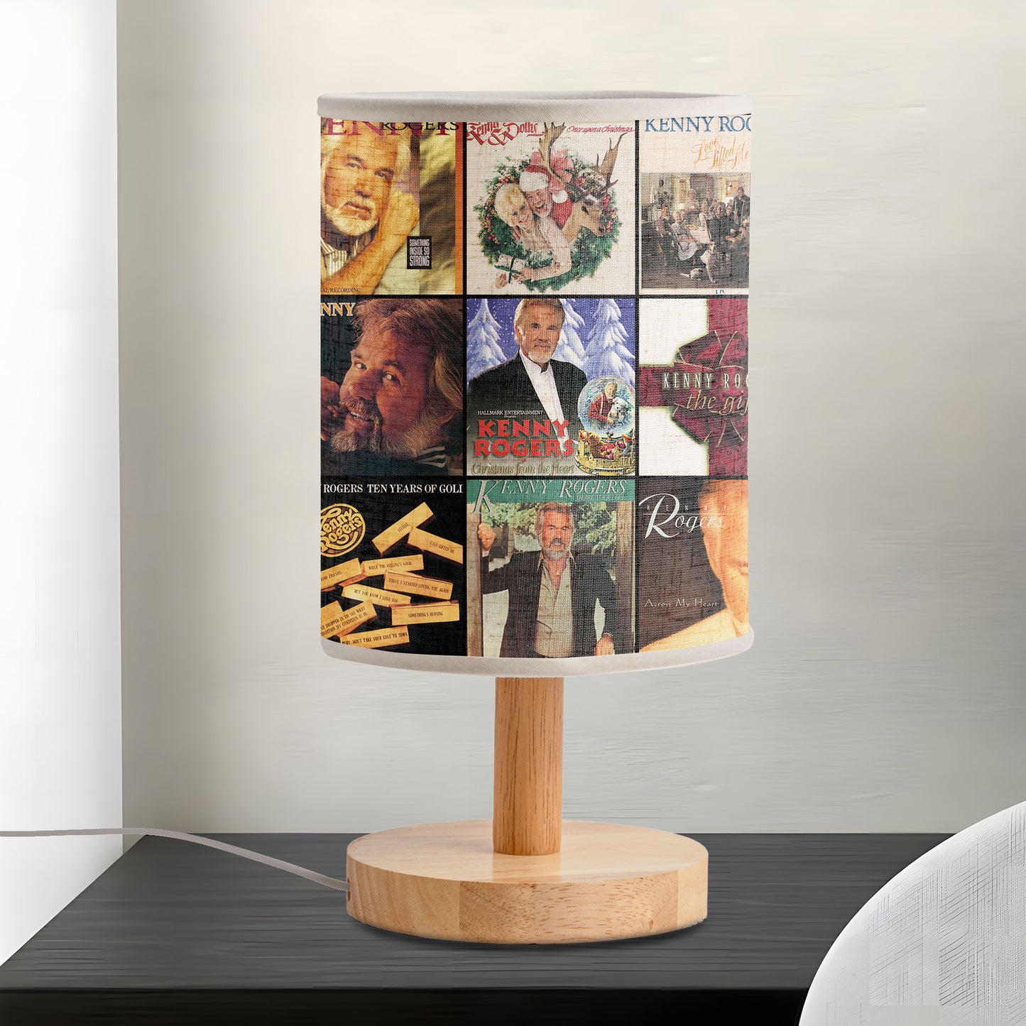 Kenny Rogers Fabric Lamp – Country Legend Album Art Collection