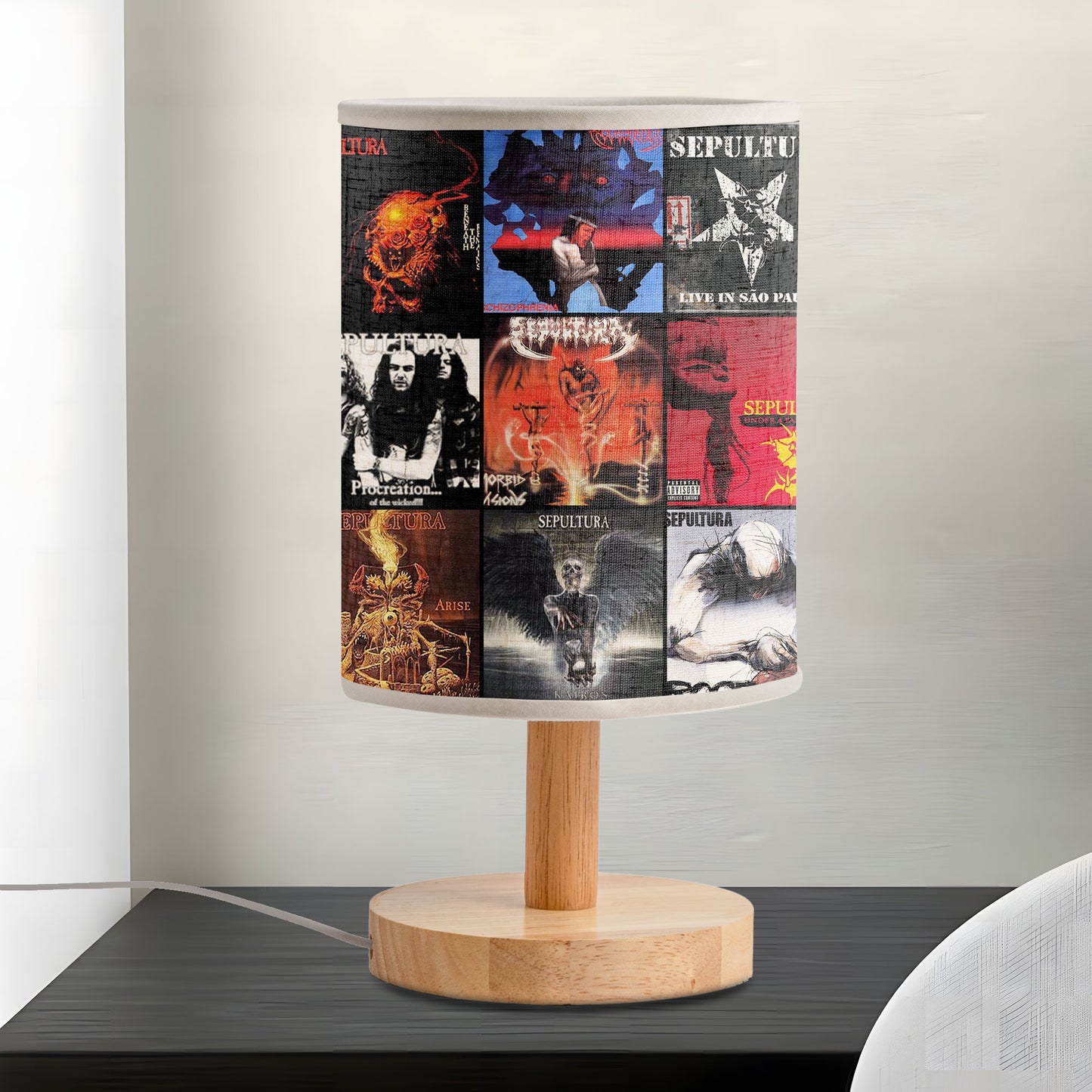 Sepultura Albums Table Lamp – Metal Art Light for Fans
