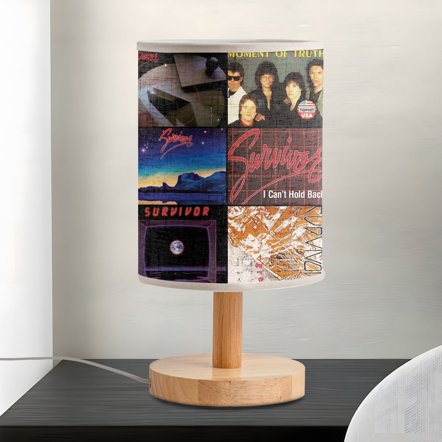 Survivor Album Art Table Lamp – Classic Rock & 80s Anthem Accent Light