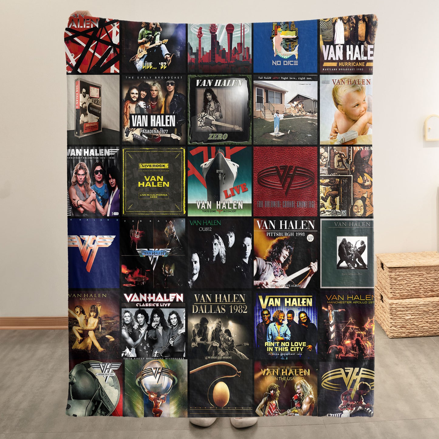 Van Halen Sherpa Blanket – A Warm Tribute to Rock’s Wildest Era