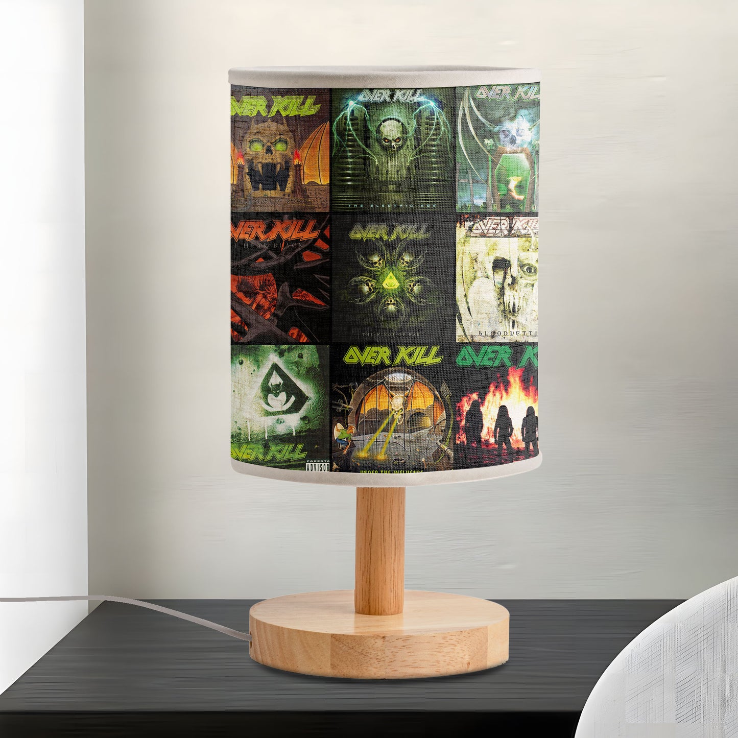 Overkill Album Art Table Lamp – Thrash Metal Legends Decorative Light