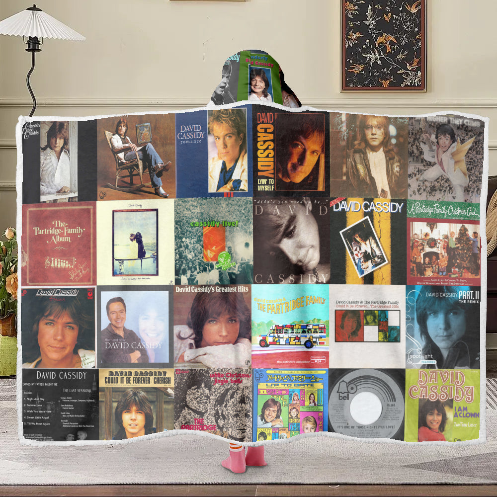 David Cassidy Wearable Hooded Blanket – Cozy, Nostalgic & Perfect for Fans