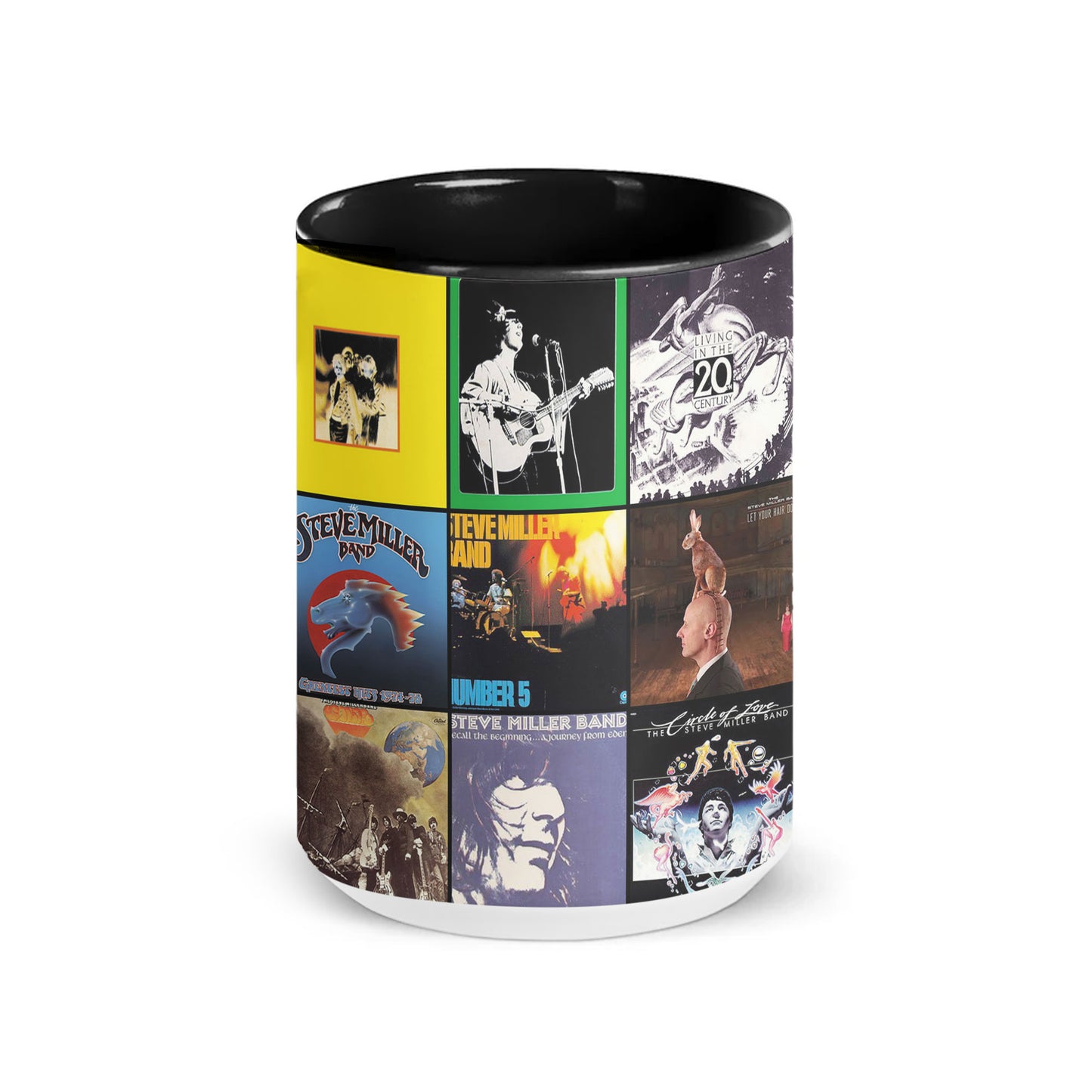 Steve Miller Band Accent Mug – Classic Album Cover Collage Gift for Rock Fans