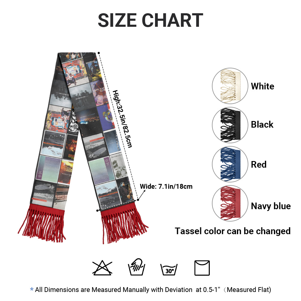 Dave Matthews Band Album Collage Scarf – Artistic Music Fan Gift
