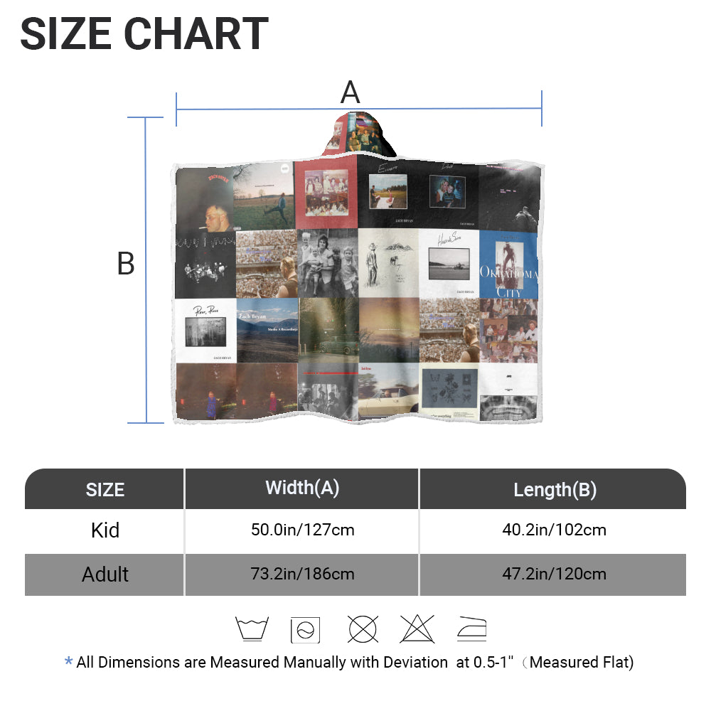 Zach Bryan Wearable Hooded Blanket – Wrapped in Heartland Memories