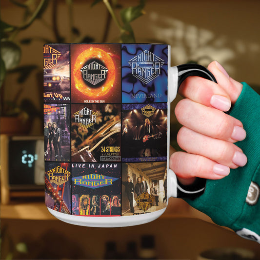 Night Ranger Accent Mug – Classic Rock Album Collage Gift