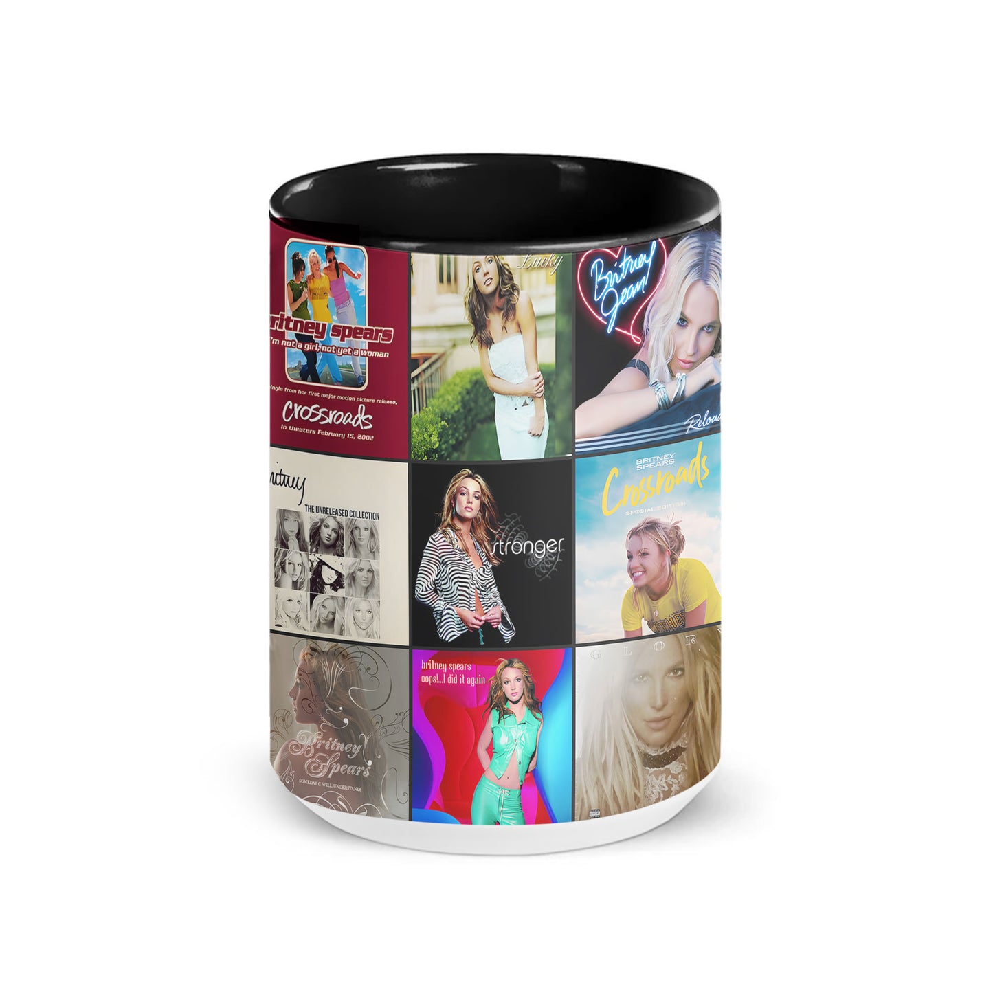 Britney Spears Accent Mug – Pop Icon Album Art Collage Gift
