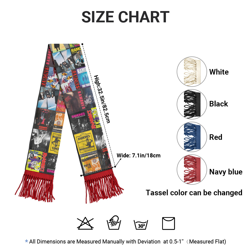 Ramones Album Collage Scarf – Punk Rock Fan Gift